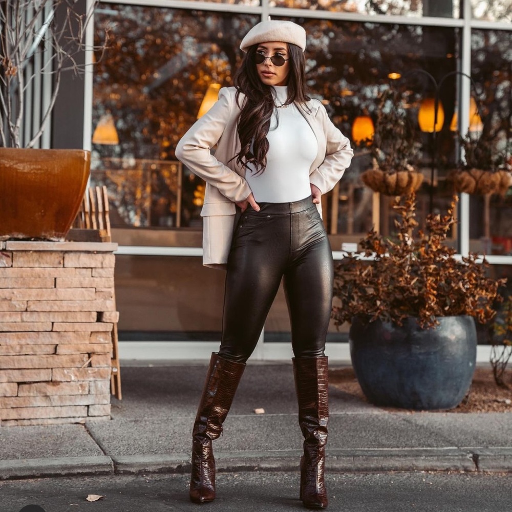 SPANX Leather-Like Ankle Skinny Pant | PETITE LENGTH